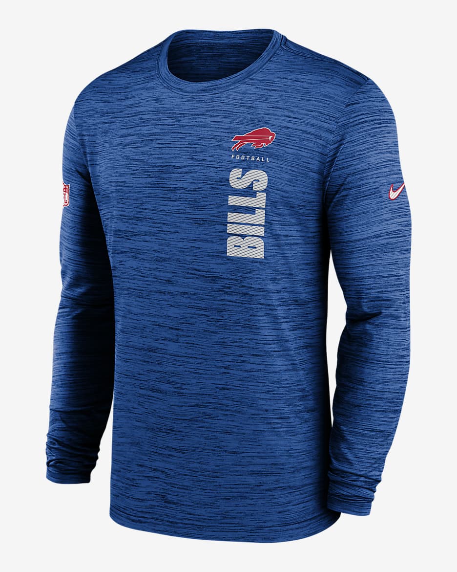 Buffalo Bills Sideline Velocity Men s Nike Dri FIT NFL Long Sleeve T Shirt